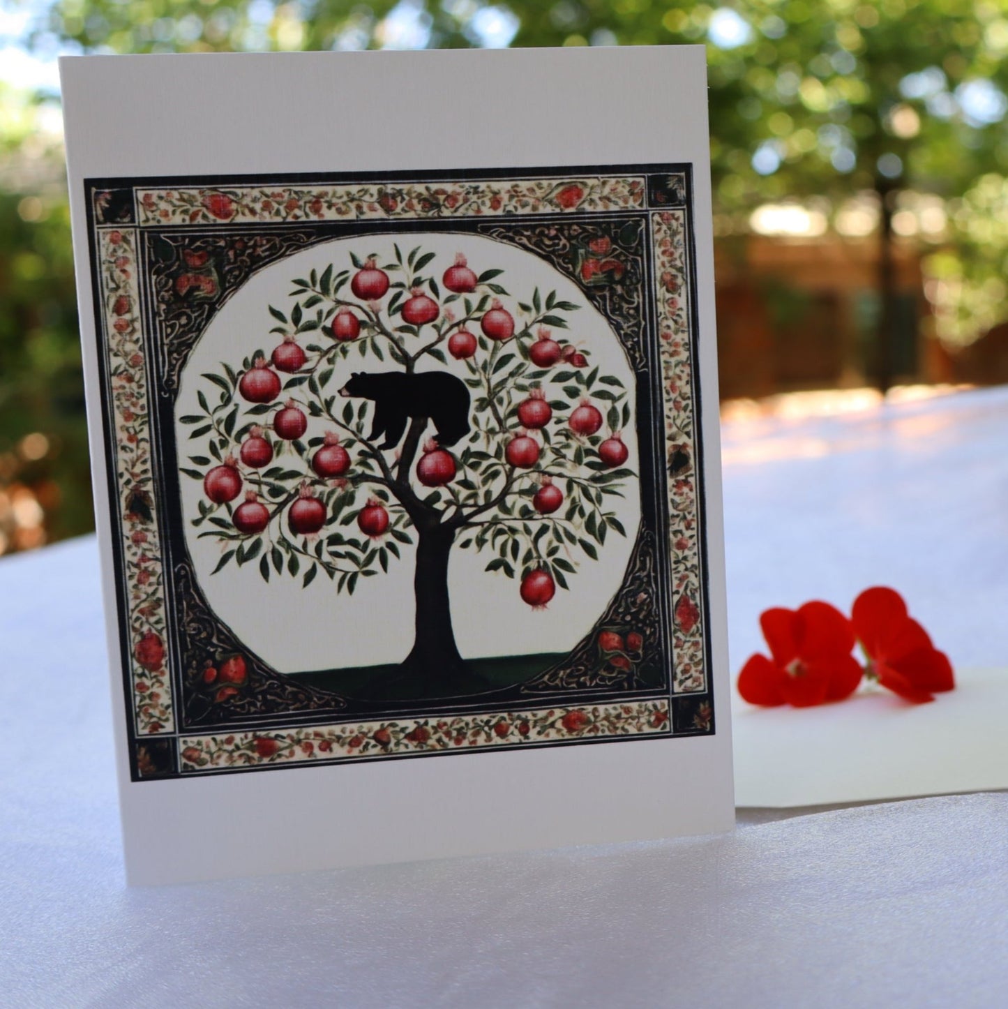 Single Greetings Card - Black Bear