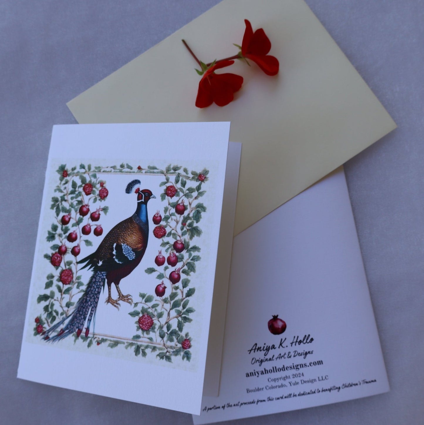 Single Greetings Card - Wild Peacock