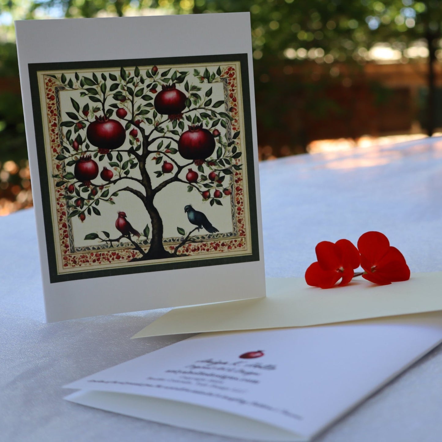 Single Greetings Card - Love Birds